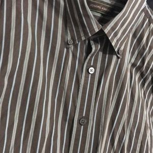 Joseph abboud brown blue stripper dress shirt